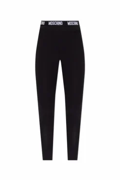 Moschino BLACK Leggings with logo