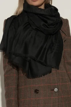 Moschino BLACK Scarf with logo