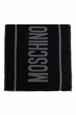 Moschino BLACK Scarf with logo