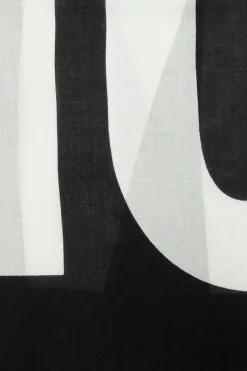 Moschino BLACK Scarf with logo