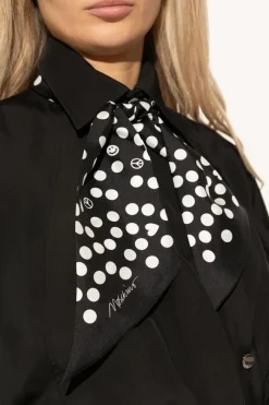 Moschino BLACK Silk scarf