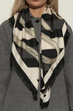 Moschino BLACK Silk scarf