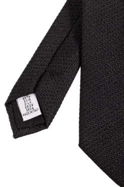 Moschino BLACK Silk tie with logo