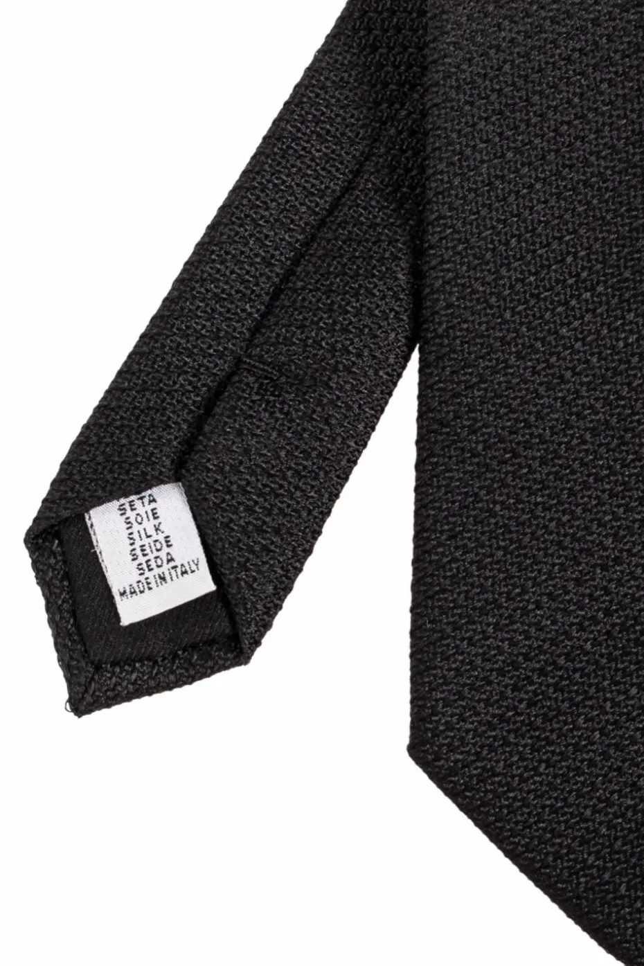 Moschino BLACK Silk tie with logo