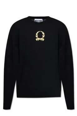 Moschino BLACK Sweater with logo