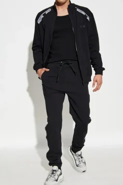 Moschino BLACK Sweatpants with logo