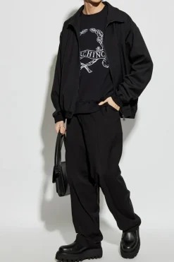 Moschino BLACK Sweatshirt with embroidered logo