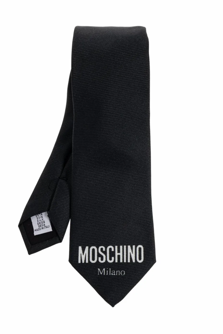 Moschino BLACK Tie with logo