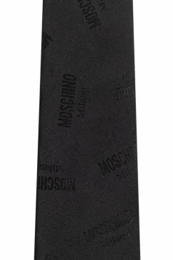 Moschino BLACK Tie with monogram