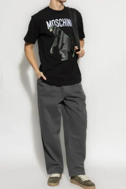 Moschino BLACK T-shirt with logo