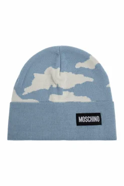 Moschino BLUE Cap with logo patch