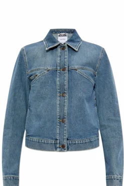 Moschino BLUE Denim jacket with vintage effect