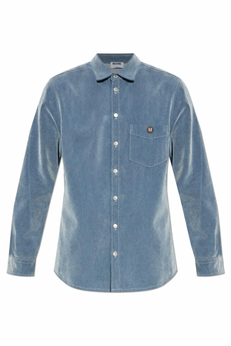Moschino BLUE Denim shirt with logo