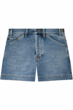 Moschino BLUE Denim shorts with vintage effect