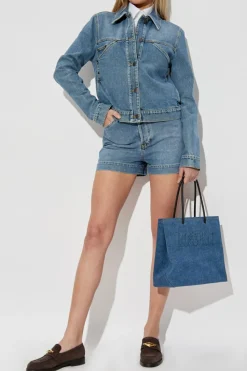 Moschino BLUE Denim shorts with vintage effect