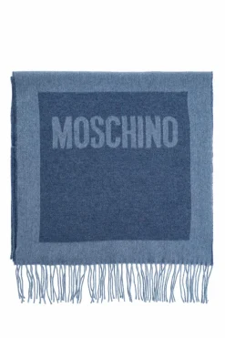 Moschino BLUE Scarf with logo