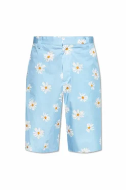 Moschino BLUE Shorts with floral pattern