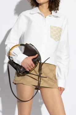 Moschino BROWN Leather handbag