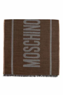 Moschino BROWN Scarf with logo