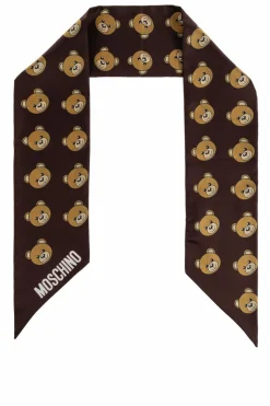 Moschino BROWN Silk scarf
