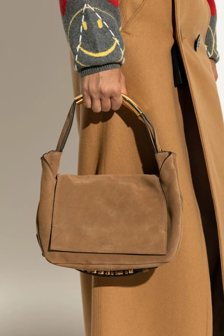 Moschino BROWN Suede handbag