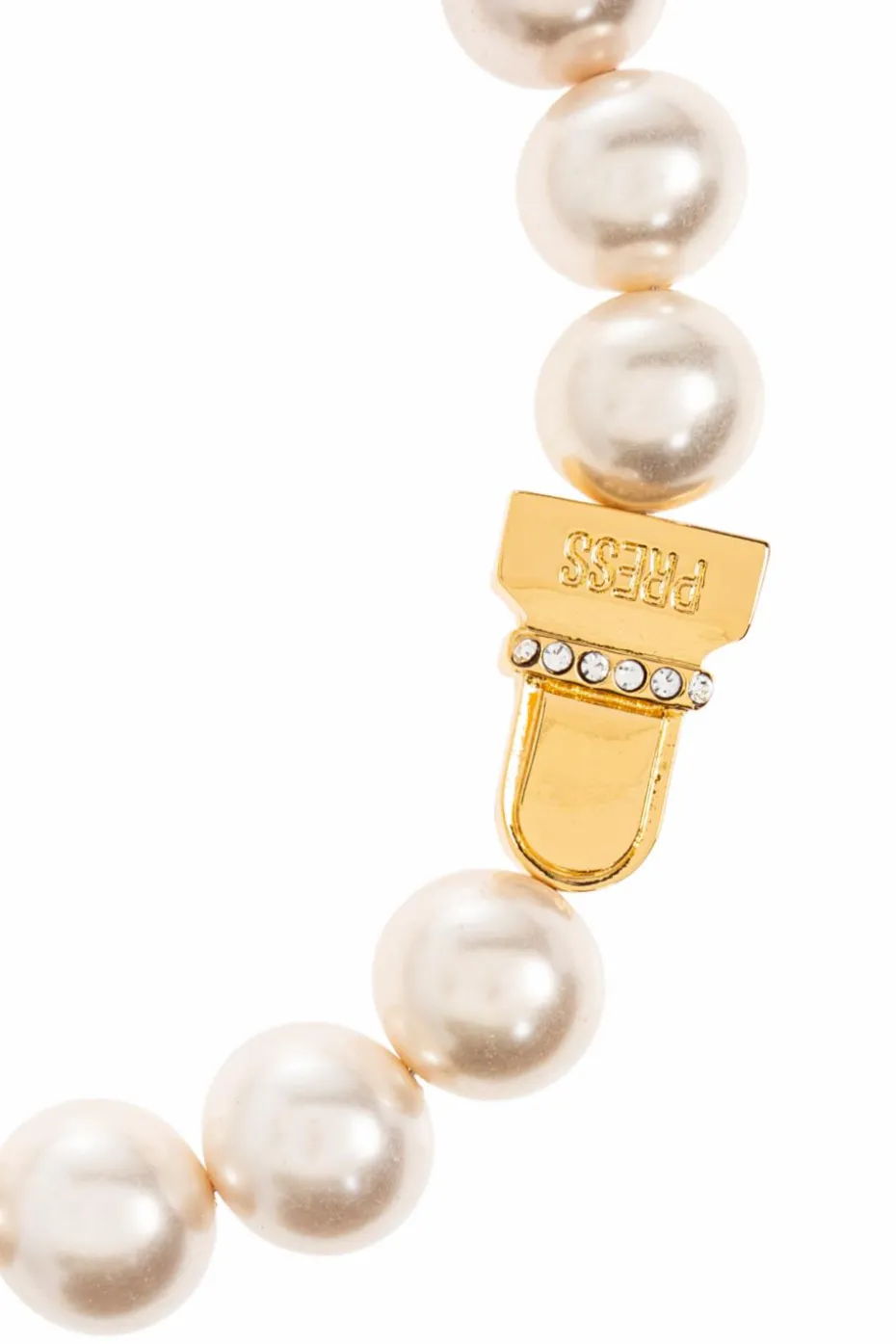 Moschino cream Logo necklace