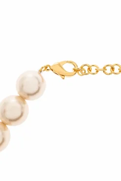 Moschino cream Logo necklace
