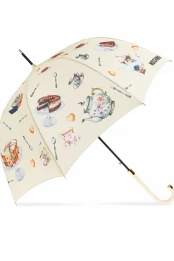 Moschino cream Patterned umbrella