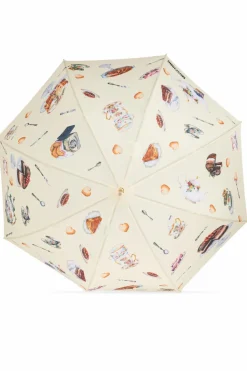 Moschino cream Patterned umbrella