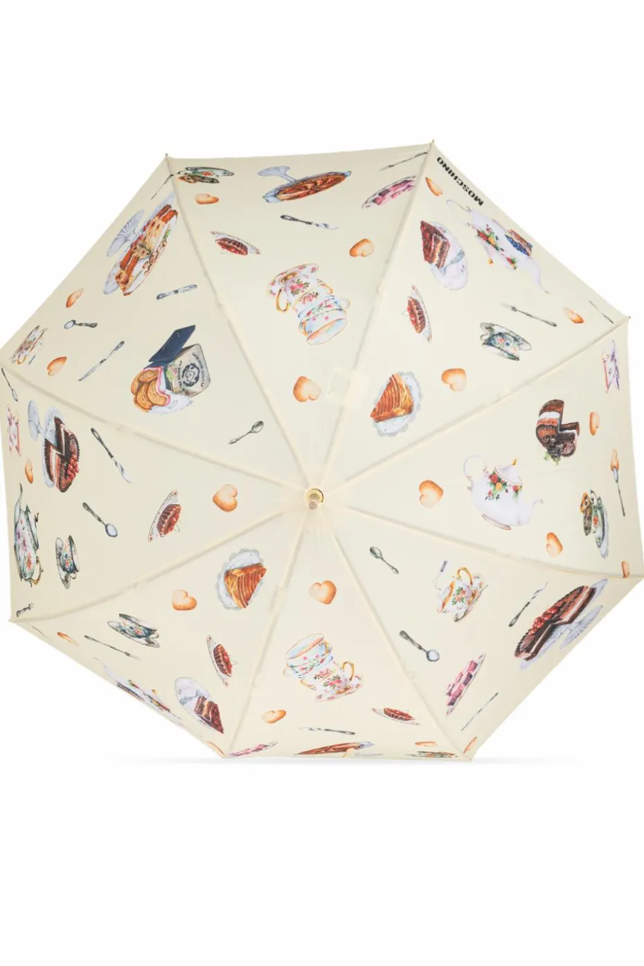 Moschino cream Patterned umbrella