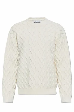 Moschino cream Sweater with decorative knit