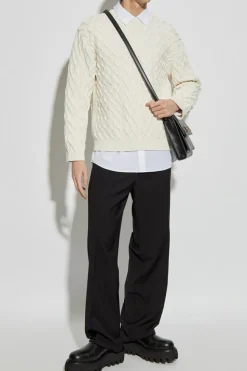 Moschino cream Sweater with decorative knit