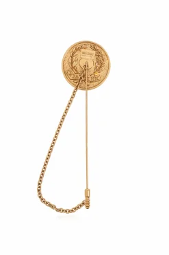Moschino GOLD Brooch in the shape of a coin