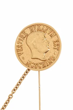Moschino GOLD Brooch in the shape of a coin