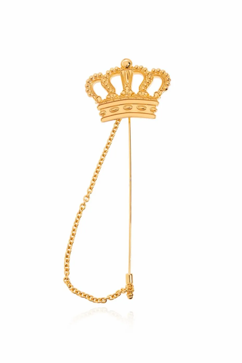 Moschino GOLD Crown-shaped brooch