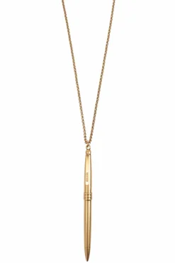 Moschino GOLD Necklace with pen-shaped pendant