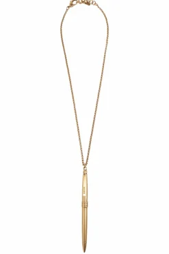 Moschino GOLD Necklace with pen-shaped pendant