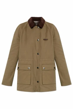 Moschino GREEN Coat with collar