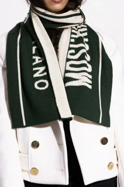 Moschino GREEN Scarf with logo