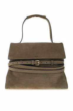 Moschino GREEN Suede shopper bag