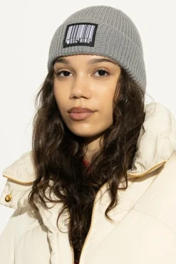Moschino GREY Cap with logo patch