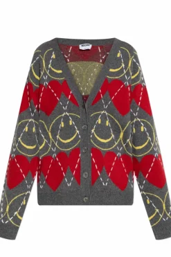 Moschino GREY Cardigan from the `Smiley` collection