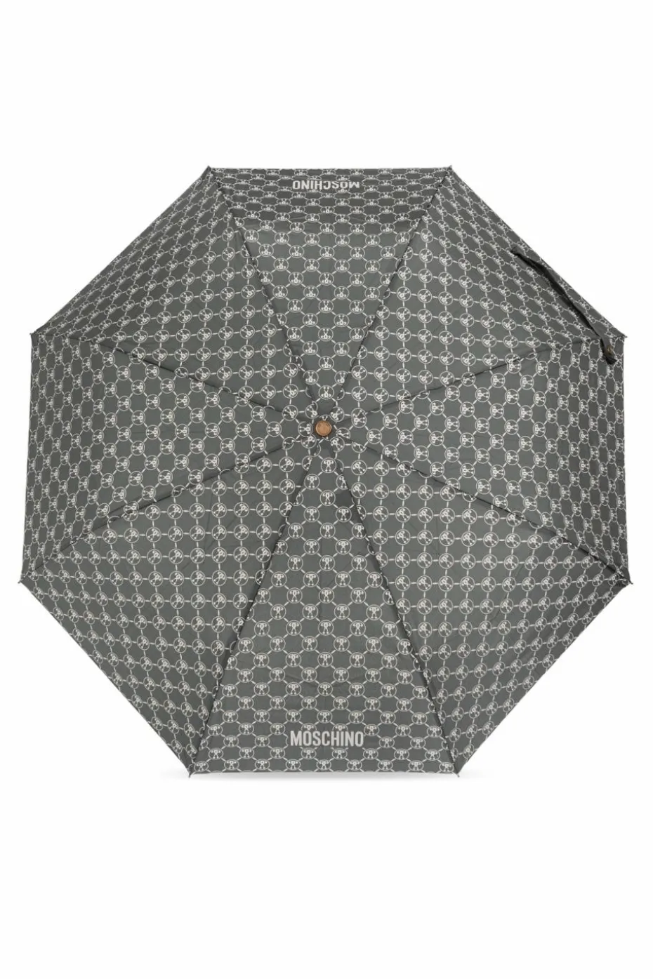 Moschino GREY Folding umbrella with logo
