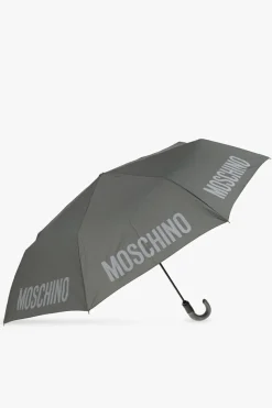 Moschino GREY Folding umbrella with logo