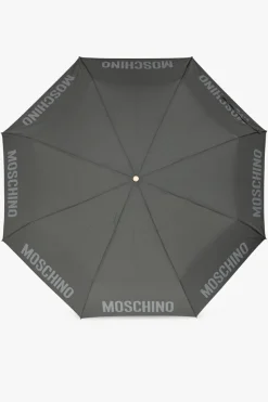 Moschino GREY Folding umbrella with logo