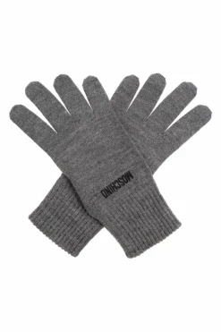 Moschino GREY Gloves with logo