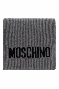 Moschino GREY Scarf with logo
