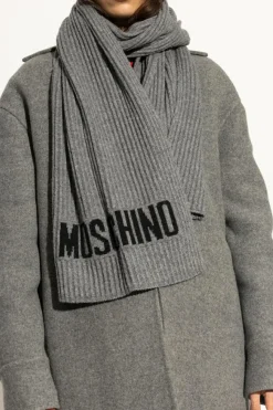 Moschino GREY Scarf with logo