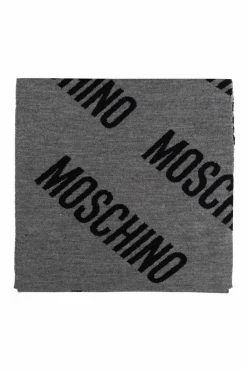 Moschino GREY Scarf with monogram