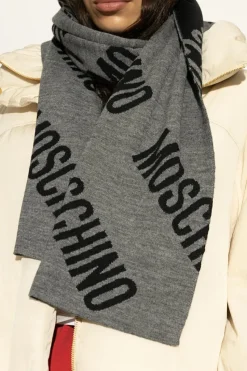 Moschino GREY Scarf with monogram